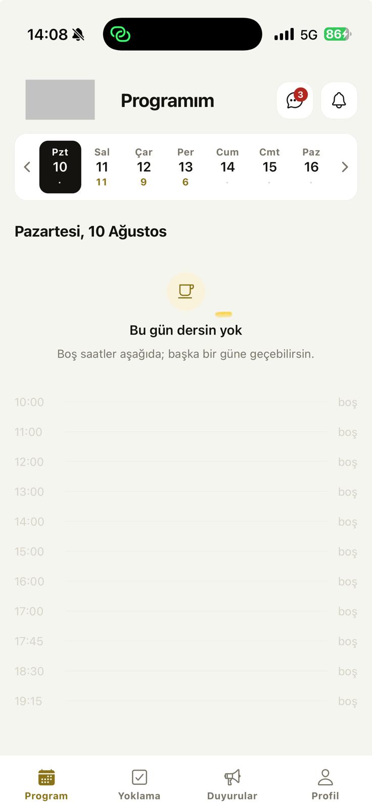 DOYS mobil uygulamasında ödeme takibi ekranı