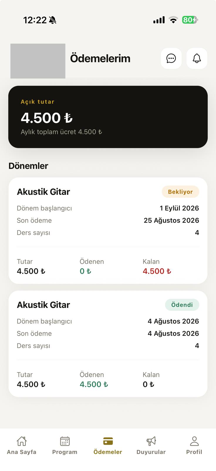 DOYS mobil uygulamasında konser koltuk seçimi ekranı